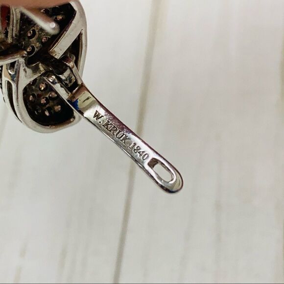 W Kruk 1840 Crystal Earrings - Picture 2 of 3